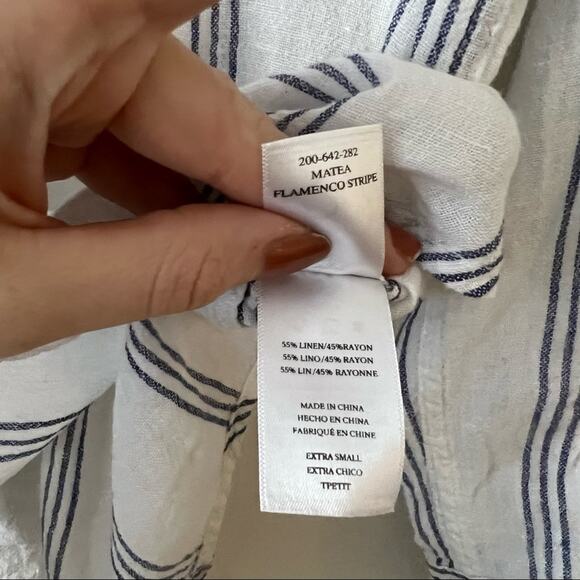 Rails Matea Lace-Up Blouse in Flamenco Stripe - Picture 8 of 8